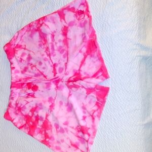 PINK HOT PINK TIE DYE SHORTS